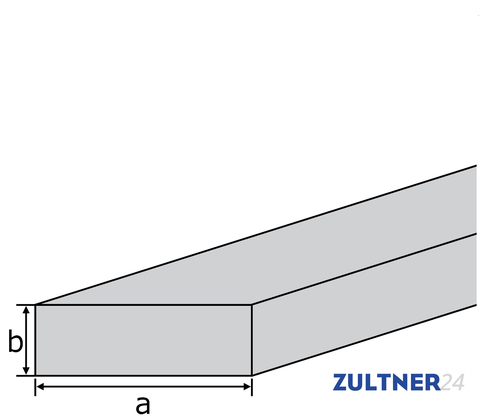 Aluminium flat bar EN-AW 6082 (AlMgSi1) 60x50 mm F28-31 extruded factory length 6m