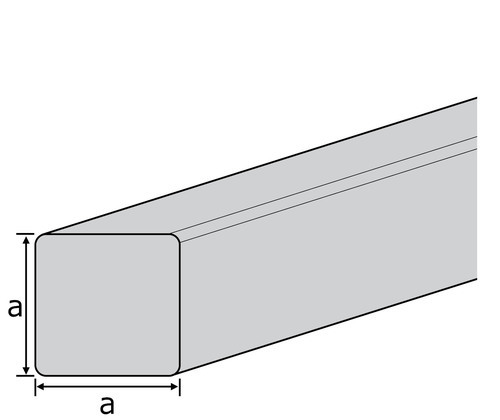1.4021 Vierkantstahl 35x35 mm warmgewalzt EZL 5 - 6 m